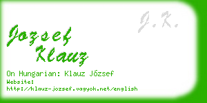 jozsef klauz business card