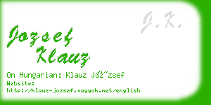 jozsef klauz business card